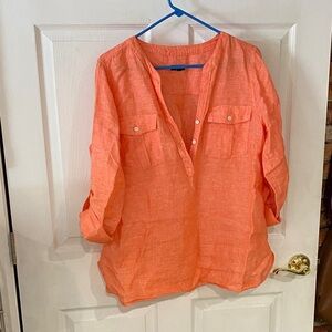 Talbots Vibrant Coral Women's Tunic Top